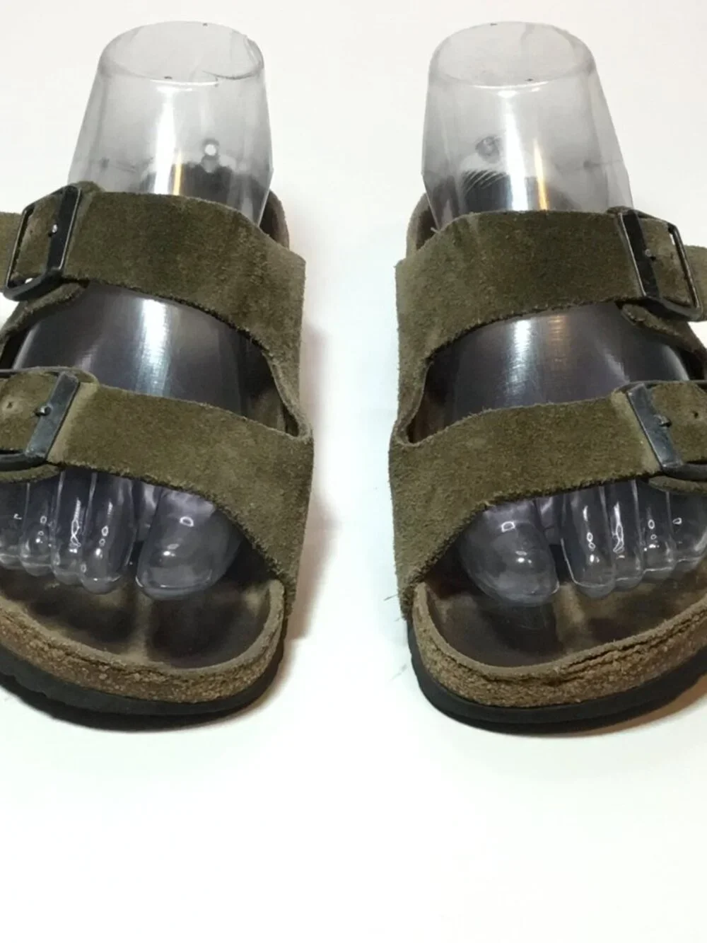 Birkenstock Arizona Suede Leather 4/4.5 EU 35 Tan/Beige (Olive?) Color